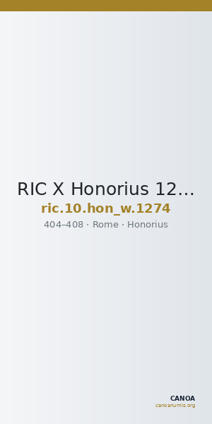 RIC X Honorius 1274 — CANOA