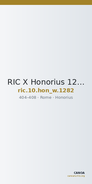 RIC X Honorius 1282 — CANOA