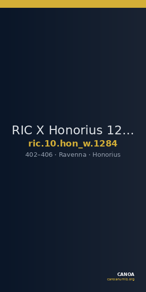 RIC X Honorius 1284 — CANOA
