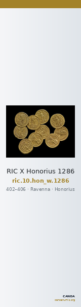 RIC X Honorius 1286 — CANOA