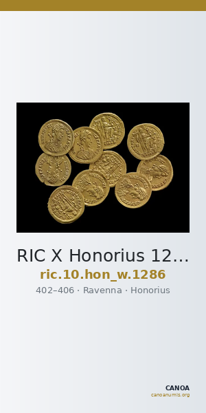 RIC X Honorius 1286 — CANOA