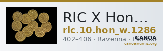 RIC X Honorius 1286 — CANOA