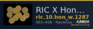 RIC X Honorius 1287 — CANOA