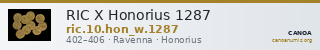 RIC X Honorius 1287 — CANOA