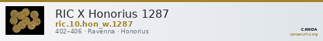 RIC X Honorius 1287 — CANOA