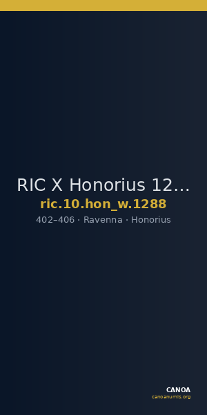 RIC X Honorius 1288 — CANOA