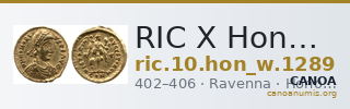 RIC X Honorius 1289 — CANOA