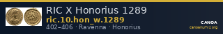 RIC X Honorius 1289 — CANOA