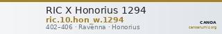 RIC X Honorius 1294 — CANOA