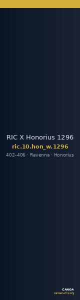 RIC X Honorius 1296 — CANOA