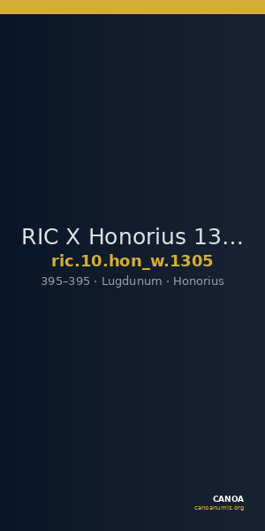 RIC X Honorius 1305 — CANOA