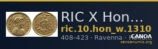 RIC X Honorius 1310 — CANOA