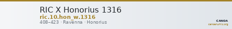 RIC X Honorius 1316 — CANOA