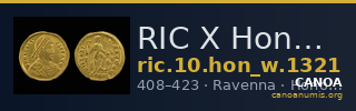 RIC X Honorius 1321 — CANOA