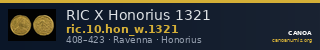 RIC X Honorius 1321 — CANOA