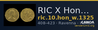 RIC X Honorius 1325 — CANOA