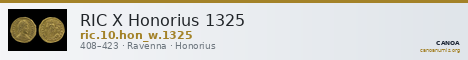 RIC X Honorius 1325 — CANOA