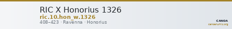 RIC X Honorius 1326 — CANOA
