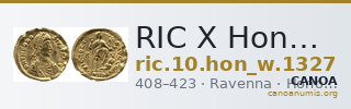 RIC X Honorius 1327 — CANOA