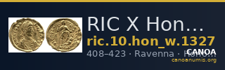 RIC X Honorius 1327 — CANOA