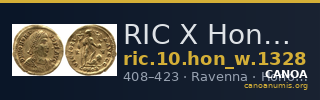 RIC X Honorius 1328 — CANOA
