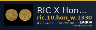 RIC X Honorius 1330 — CANOA