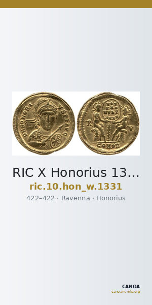 RIC X Honorius 1331 — CANOA