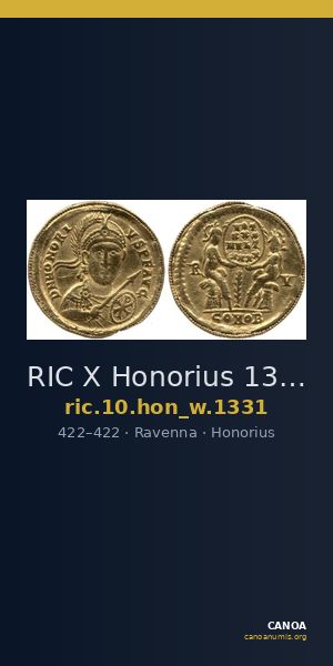 RIC X Honorius 1331 — CANOA