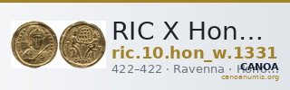 RIC X Honorius 1331 — CANOA