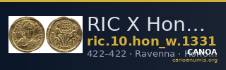 RIC X Honorius 1331 — CANOA