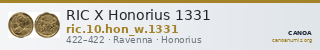RIC X Honorius 1331 — CANOA