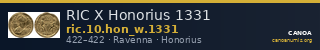 RIC X Honorius 1331 — CANOA