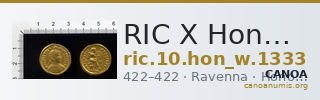 RIC X Honorius 1333 — CANOA