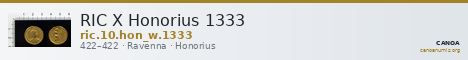 RIC X Honorius 1333 — CANOA