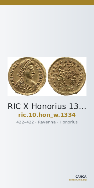RIC X Honorius 1334 — CANOA