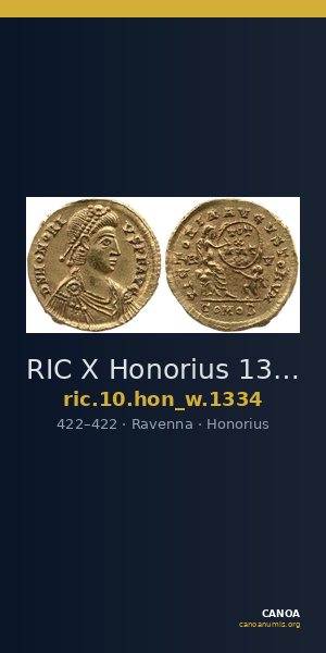 RIC X Honorius 1334 — CANOA