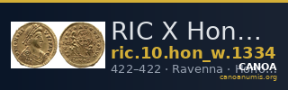 RIC X Honorius 1334 — CANOA