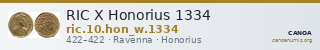 RIC X Honorius 1334 — CANOA