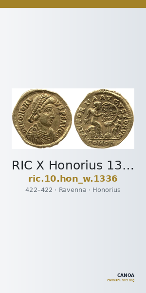 RIC X Honorius 1336 — CANOA