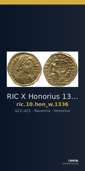 RIC X Honorius 1336 — CANOA