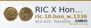RIC X Honorius 1336 — CANOA