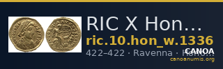 RIC X Honorius 1336 — CANOA