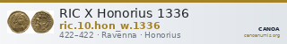 RIC X Honorius 1336 — CANOA