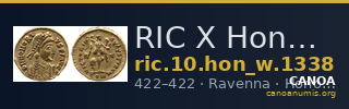 RIC X Honorius 1338 — CANOA