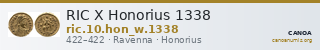 RIC X Honorius 1338 — CANOA