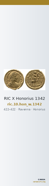 RIC X Honorius 1342 — CANOA