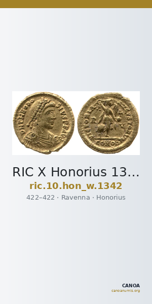 RIC X Honorius 1342 — CANOA