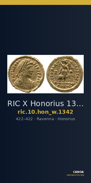 RIC X Honorius 1342 — CANOA
