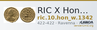 RIC X Honorius 1342 — CANOA