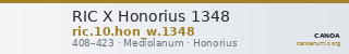 RIC X Honorius 1348 — CANOA